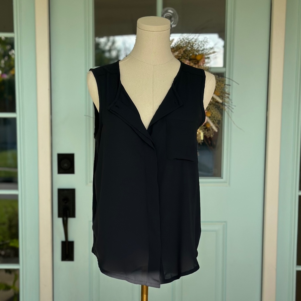 LOFT Navy sheer tank top size Medium Petite